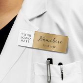 ロゴ書道エレガントフェイク金ゴールドマグネットタイトル 名札