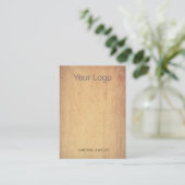 ロゴ木製イヤリング表示カードの追加 名刺 (スタンド正面)