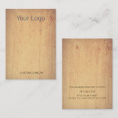 ロゴ木製イヤリング表示カードの追加 名刺 (正面/裏面)