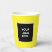 ロゴ業界イエローミニマル企業のリスト 紙コップ (正面)