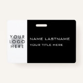 ロゴ横モダン白黒タイトル名 バッジ (裏面)