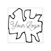 ロゴ正方形のビジネスロゴのアップロード ラバースタンプ (インプリント)