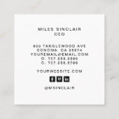 ロゴ正方形の名刺 スクエア名刺 (裏面)