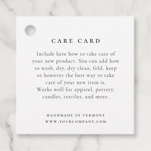 ロゴ気にまたはブランディング付きカードラベル フェイバータグ (正面)