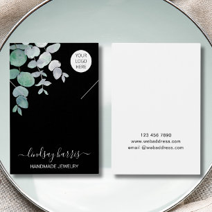 ロゴ水彩ネックレスブラックディスプレイカード