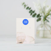 ロゴ水芸術的色イヤリング表示の追加 名刺 (スタンド正面)