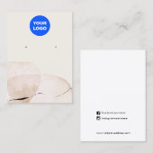 ロゴ水芸術的色イヤリング表示の追加 名刺 (正面/裏面)