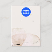 ロゴ水芸術的色イヤリング表示の追加 名刺 (正面)