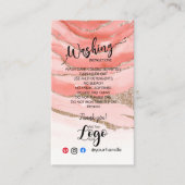 ロゴ洗浄指示カードの気に追加 名刺 (正面)