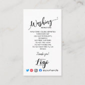 ロゴ洗浄指示カード気にの追加シンプル 名刺 (正面)