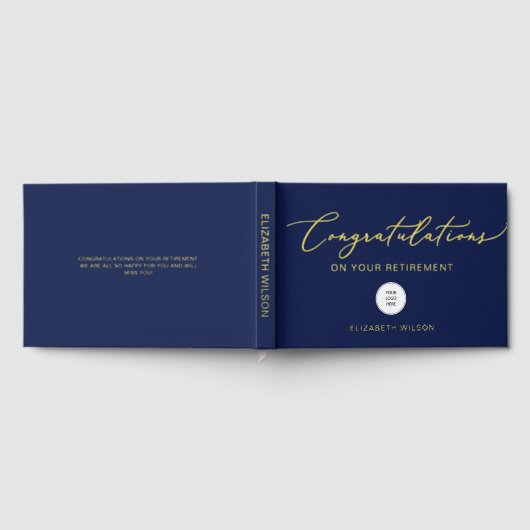 ロゴ海軍さらば退職パーティー離れのパーティー ゲストブック (全面)