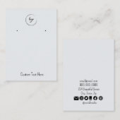 ロゴ灰色のイヤリングシンプルディスプレイカード 名刺 (正面/裏面)