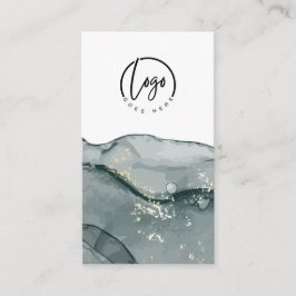 ロゴ灰色の抽象芸術大理石名刺 名刺