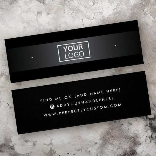 ロゴ灰色グラデーション黒のスタッドイヤリングディスプレイカード