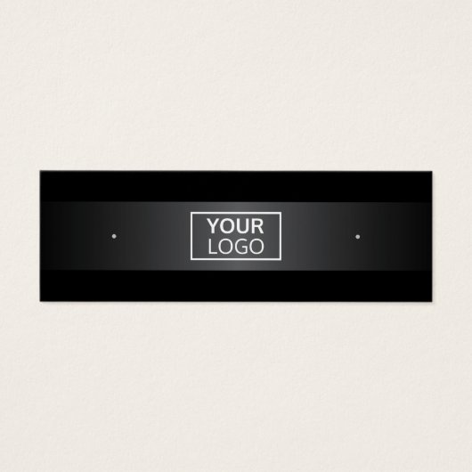 ロゴ灰色グラデーション黒のスタッドイヤリングディスプレイカード (正面)