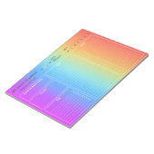 ロゴ無パーソナライズされた料デイリープランナーレインボー ノートパッド (アングル)