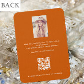 ロゴ燃えたオレンジ色のイヤリングジュエリー写真QRディスプレイ