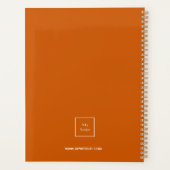 ロゴ燃えオレンジ色のモノグラムイニシャルビジネス2025 プランナー手帳 (裏面)