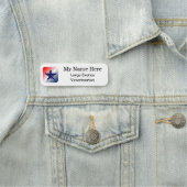 ロゴ獣医3ライン文字ラウンドコーナー 名札 (インサイチュ)