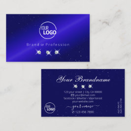 ロゴ王室の付きシミきらめくメリーブルーダイヤモンド 名刺