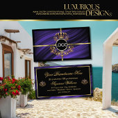 ロゴ王室の豪華な豪華な豪華な青い金ゴールドクラウン 名刺