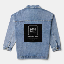 ロゴ用のモダンテンプレート｜白黒 デニムジャケット