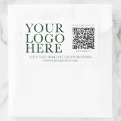 ロゴ画像ビジネス会社のQRコード 長方形シール (バッグ)