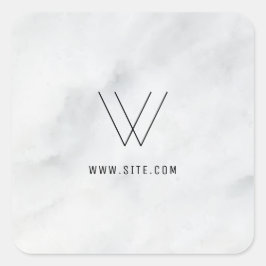 ロゴ白大理石 スクエアシール