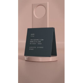 ロゴ白大理石 スクエア名刺