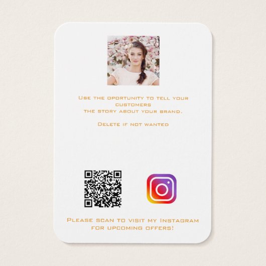 ロゴ白金ゴールドイヤリングジュエリー写真QRディスプレイ (裏面)