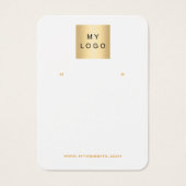 ロゴ白金ゴールドイヤリングジュエリー写真QRディスプレイ (正面)