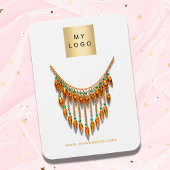 ロゴ白金ゴールドイヤリングジュエリー写真QRディスプレイ