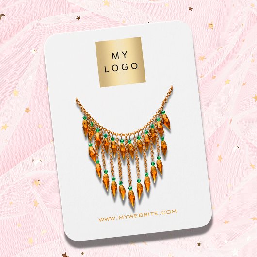 ロゴ白金ゴールドイヤリングジュエリー写真QRディスプレイ