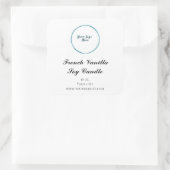 ロゴ白黒キャンドルラエレガントベル スクエアシール (バッグ)