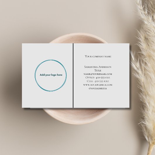 ロゴ白黒グレーミニマルプロフェッショナル コーリングカード