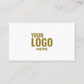 ロゴ白黒フォイルモダン企業の 名刺 (正面)