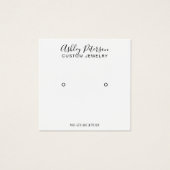 ロゴ白黒ミニマリストスタッドイヤリングディスプレイ (正面)