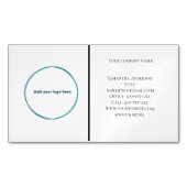 ロゴ白黒ミニマルプロフェッショナル マグネット名刺 (正面)