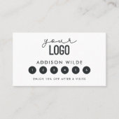 ロゴ白黒ミニマルロイヤリティカード ロイヤリティカード (正面)