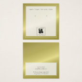 ロゴ真鍮メタリックフェイクイヤリングディスプレイカードの追加 (正面&裏面)