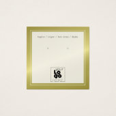 ロゴ真鍮メタリックフェイクイヤリングディスプレイカードの追加 (正面)