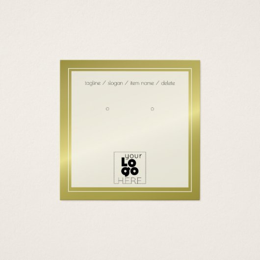 ロゴ真鍮メタリックフェイクイヤリングディスプレイカードの追加 (正面)