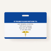 ロゴ社員の写真ID バッジ (裏面)