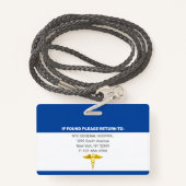 ロゴ社員の写真ID バッジ (裏面ランヤード)