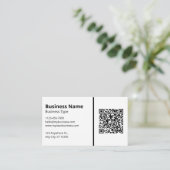 ロゴ空白のを白くするQRコードソーシャルメディア 名刺 (スタンド正面)