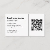 ロゴ空白のを白くするQRコードソーシャルメディア 名刺 (正面)
