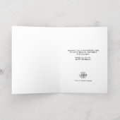 ロゴ紙吹雪ブルービジネス金ゴールドハッピーバースデー 箔グリーティングカード (内側レイダウン)