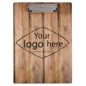 ロゴ素朴な納屋の木材を追加する クリップボード (正面)