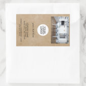 ロゴ素朴の追加カスタム文字フォトプロモーション 長方形シール (バッグ)