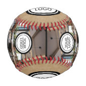 ロゴ素朴の追加カスタム文字会社の写真 野球ボール (裏面)